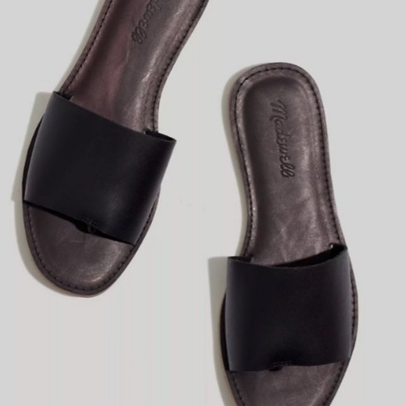 Madewell Shoes - Madewell The Boardwalk Post Slide Sandal in Leather